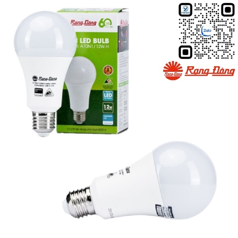 Bóng đèn led bulb 12W Rạng Đông A70N1/12W E27 3000K 6500K