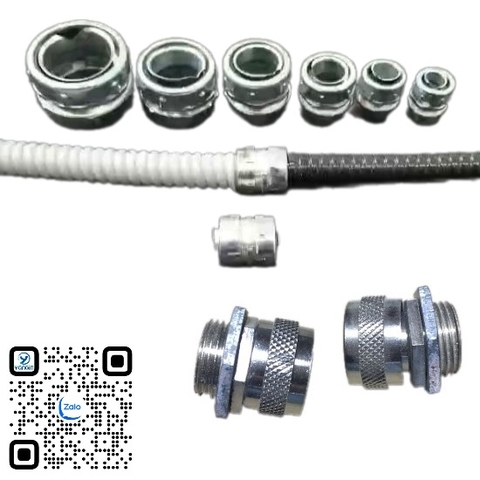 Đầu nối ống ruột gà lõi thép với ống ruột gà lõi thép