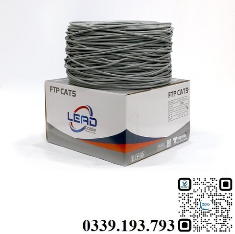 Dây cáp mạng LEAD CABLE CAT5 FTP 25AWG chống nhiễu - Việt Hàn