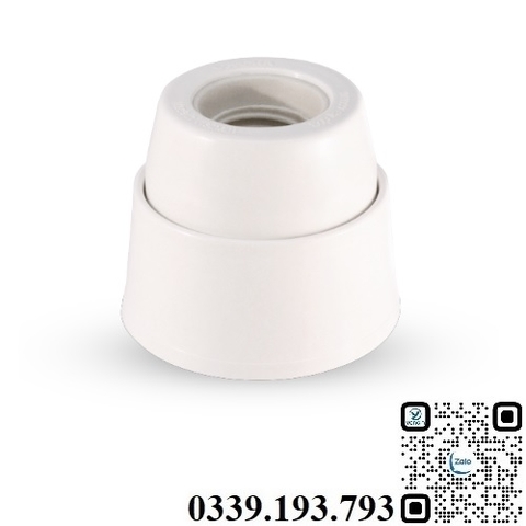 Đui đèn lõi sứ lắp trần Sopoka ĐT6 (vỏ nhựa lõi sứ)