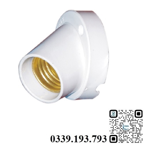 Đui đèn xéo gắn tường Sopoka ĐV6 (vỏ nhựa lõi sứ)