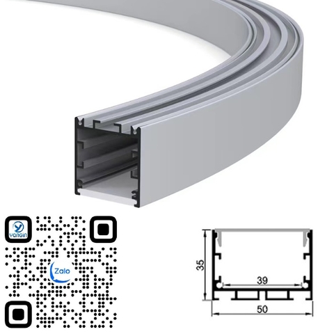 Thanh nhôm định hình led uốn cong R300 YG-5035M-R300