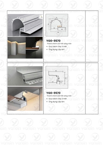Bảng giá đèn led thanh nhôm định hình