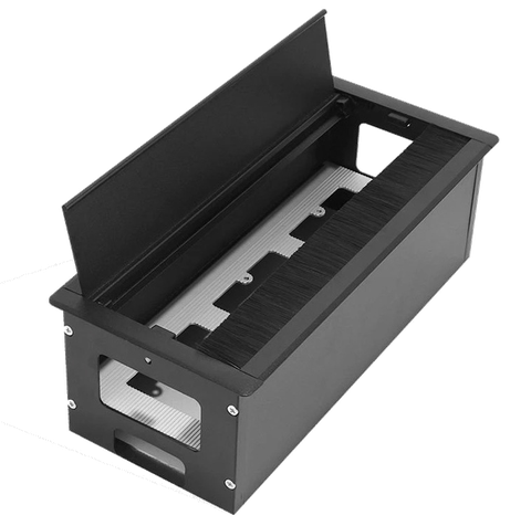 Hộp điện nhôm âm bàn màu đen 300x135x102