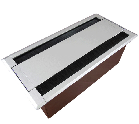 Hộp điện nhôm âm bàn mở nắp hai hướng 300x145x100