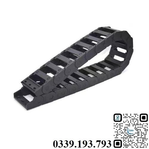 Máng xích nhựa cầu hở, cao trong 20mm