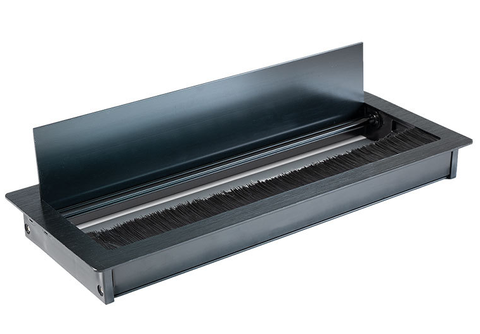 Nắp điện âm bàn nhôm phay xước màu đen