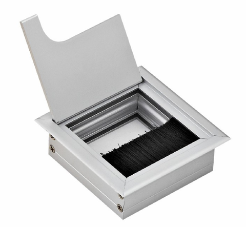 Nắp luồn dây điện mặt bàn vuông 80x80