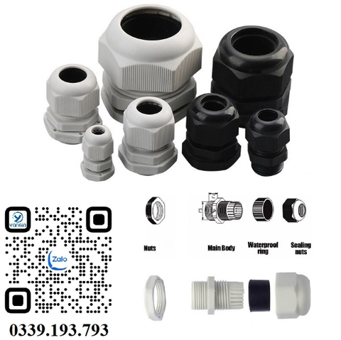 Ốc siết cáp nhựa chống nước IP67