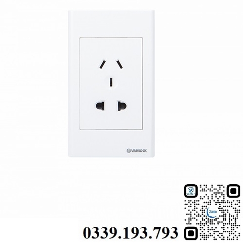 Ổ cắm chuẩn Úc+ổ cắm 2 chấu Sino S18/10US