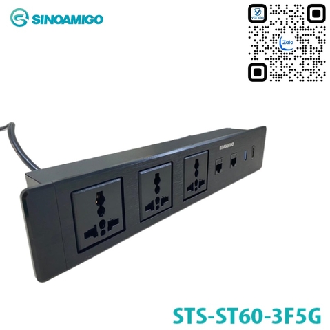 Ổ cắm điện âm bàn Sinoamigo STS-ST60-3F5G