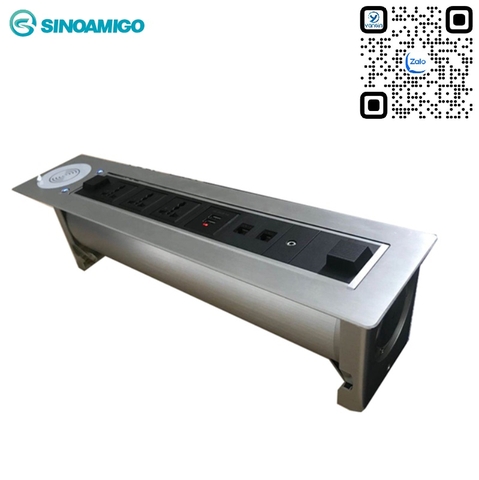 Ổ cắm điện âm bàn sinoamigo SMT-3 (Đóng mở bằng điện)