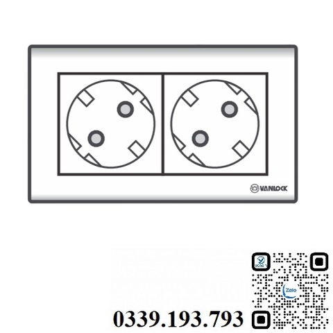 Ổ cắm đôi Schuko Sino S18/126+FC2-63