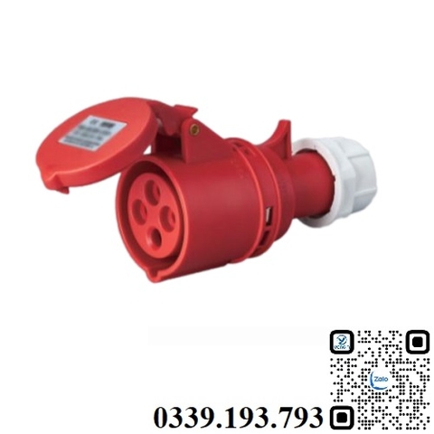 Ổ cắm công nghiệp di động 3 pha 4 chân 32A IP44 MDPlus MDP-224