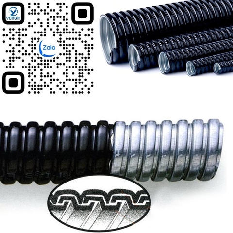 Ống ruột gà lõi thép bọc nhựa phi 63 - Ruôt gà sắt 2 inch