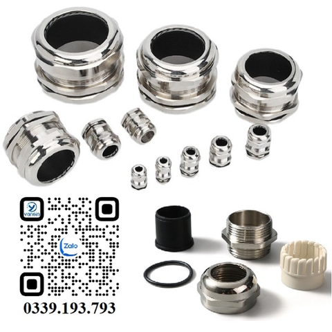 Ốc siết cáp đồng mạ niken chống nước IP68