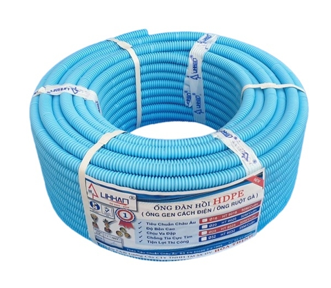 Ống ruột gà phi 16, 20, 25, 32 màu xanh