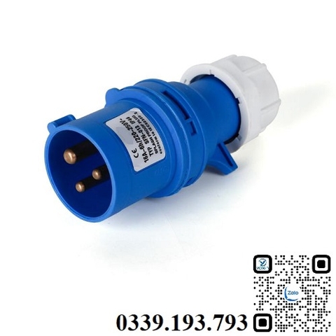 Phích cắm công nghiệp 3 chấu 32A 2P+N IP44 MDPlus MDP-023