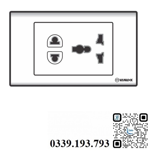 Ổ cắm đa năng + ổ cắm 2 chấu Sino S18U/UAM
