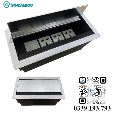 Hộp ổ điện âm bàn sinoamigo STS-6S/F4