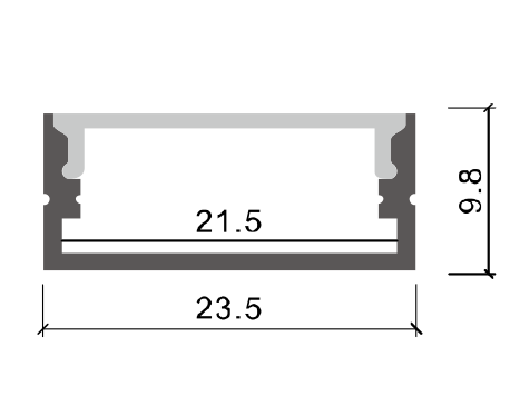 Thanh nhôm định hình led lắp nổi 2410