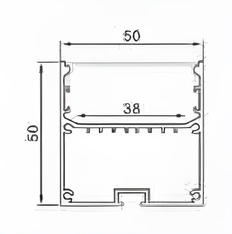 Thanh nhôm định hình led lắp nổi 5050
