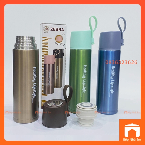 Bình Giữ Nhiệt ZEBRA Healthy Lifestyle 0.45L ( Inox 304) - 112669 - Hàng Nhập Khẩu Thái Lan