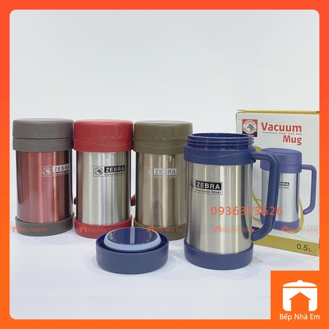 Ca Giữ Nhiệt ZEBRA Daily 0.5L (Inox 304) - 112901 - Hàng Nhập Khẩu Thái Lan