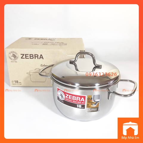 Nồi ZEBRA 3 Đáy Extreme Infinity 18cm 2.5L (Inox 304) - 162286 - Hàng Nhập Khẩu Thái Lan