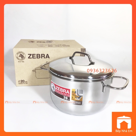 Nồi ZEBRA 3 Đáy Extreme Infinity 20cm 3.5L (Inox 304) - 162287 - Hàng Nhập Khẩu Thái Lan