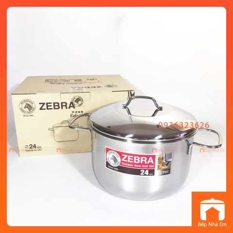 Nồi ZEBRA 3 Đáy Extreme Infinity 24cm 6.2 (Inox 304) - 162289 - Hàng Nhập Khẩu Thái Lan