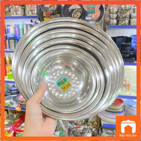 Dĩa Sâu Inox Nhiều Size - Hàng Việt Nam Sản Xuất