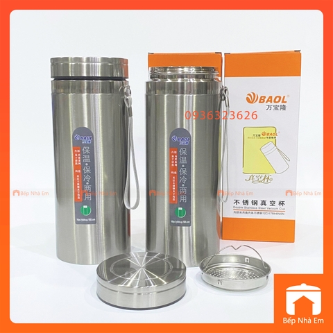 Bình Giữ Nhiệt BAOL 1.2L - Ca Thẳng 1200 (Inox 304) - Hàng Cao Cấp