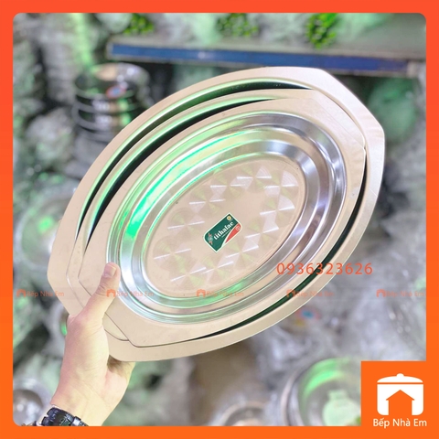 Dĩa Inox Hột Xoài Sâu Trơn Cao Cấp TITHAFAC - Hàng Việt Nam Sản Xuất