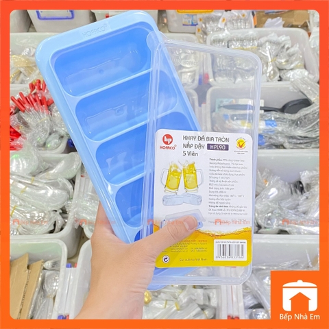 Bộ 2 Khay Đá Bia Tròn Có Nắp Tiện Dụng - Hàng Việt Nam Sản Xuất