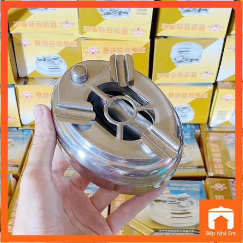 Gạt Tàn Bấm Inox Tiện Dụng