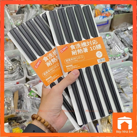Đũa Nhựa Kháng Khuẩn Cao Cấp Set 10 Đôi - Hàng Nhập Khẩu