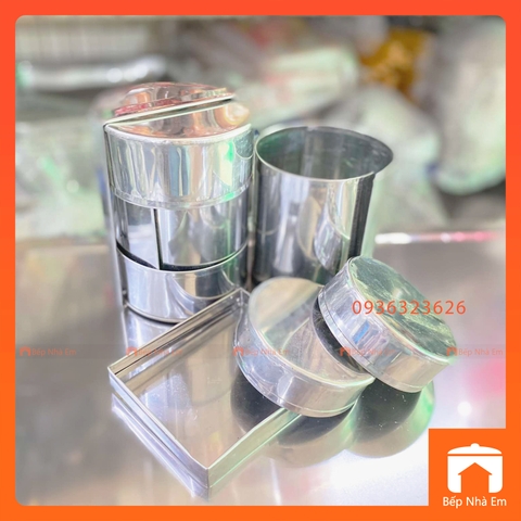 Khuôn Làm Chả Lụa Inox Nhiều Size - Hàng Phổ Thông Việt Nam Sản Xuất