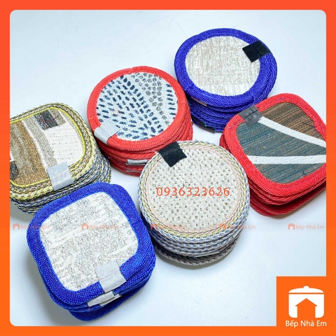 Bộ 10 Lót Ly Vải Tiện Dụng - Hàng Việt Nam Sản Xuất