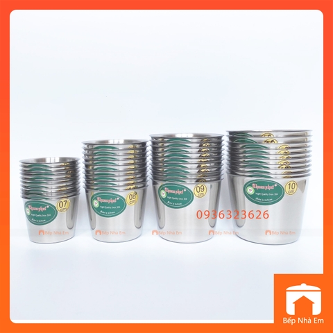 Ly Làm Đá INOX Cao Cấp (10 Cái) Size 7 - 8 - 9 - 10 (cm) - Hàng Việt Nam Sản Xuất