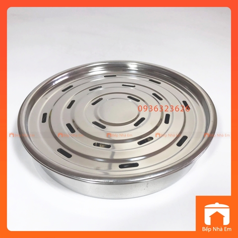 Khay Tròn Úp Ly Inox Cao Cấp Nhiều Size - Hàng Việt Nam Sản Xuất