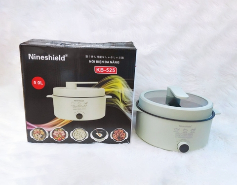 Nineshield - Nồi điện đa năng 5.0L màu xanh - KB525