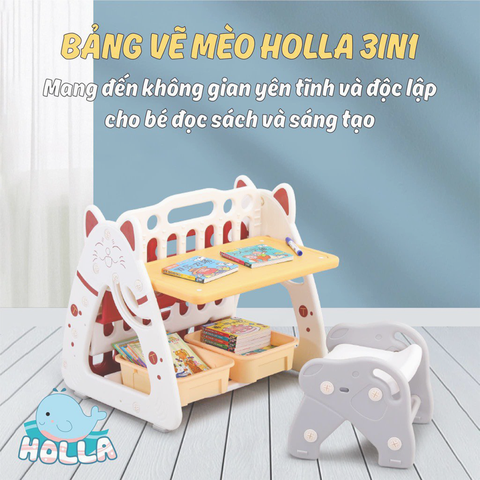 Bảng vẽ con mèo Holla (3in1)