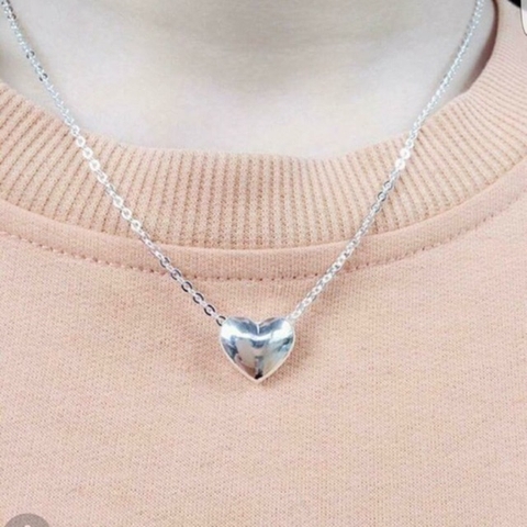 Dây chuyền tim bạc
