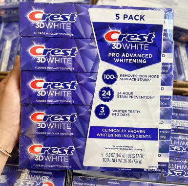 1 lốc Kem đánh răng Crest 3D White - 5 cây
