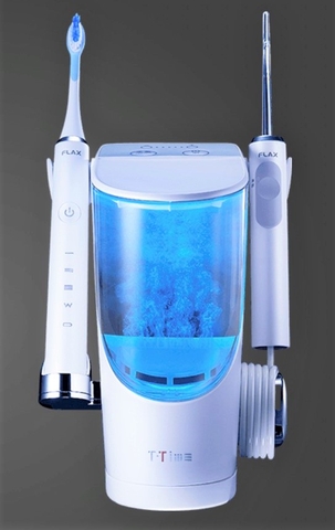 Set Máy tăm nước + bàn chải điện H2 Dental T-Time - Nhật