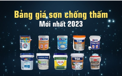 Bảng báo giá  sơn chống thấm và thi công sơn chống thấm chi tiết các loại tại Hà Nội