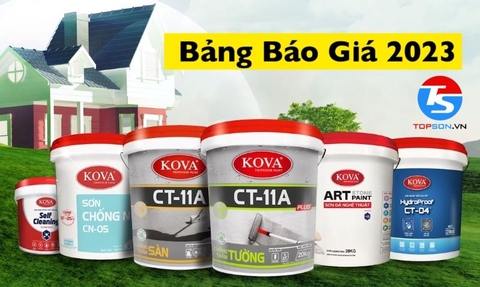 Bảng giá sơn Kova và báo giá thi công sơn trọn gói 2023