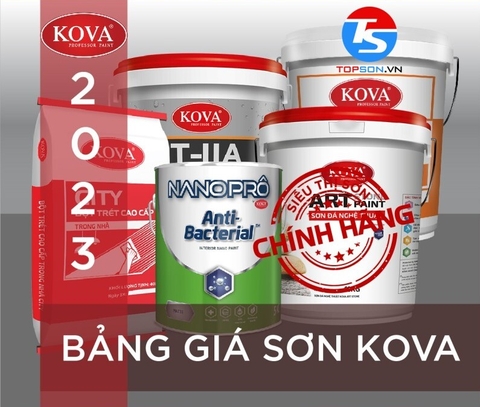 Bảng báo giá sơn Kova mới nhất của TOPSON năm 2023