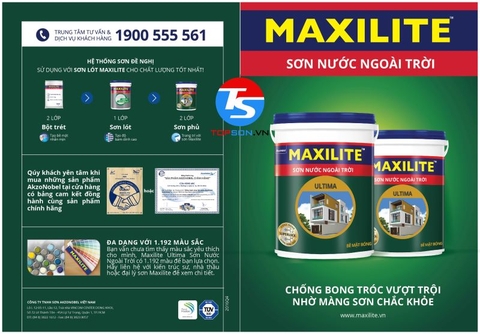 Bảng màu nội và ngoại thất sơn Maxilite 2023
